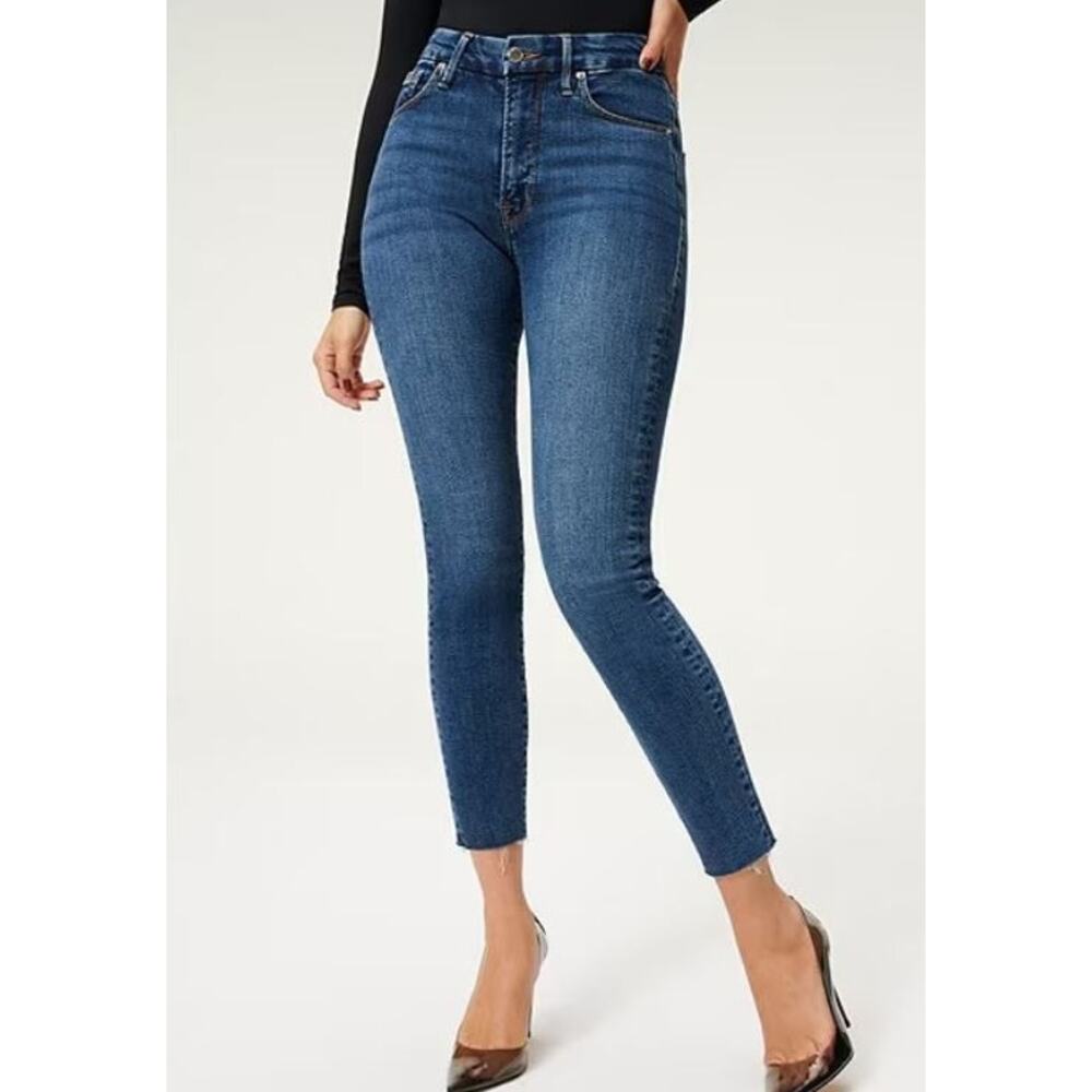 Good American Good Legs Jeans 12/31 Skinny Raw Hem